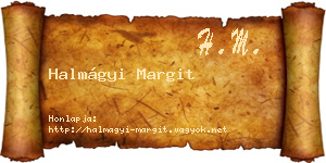 Halmágyi Margit névjegykártya